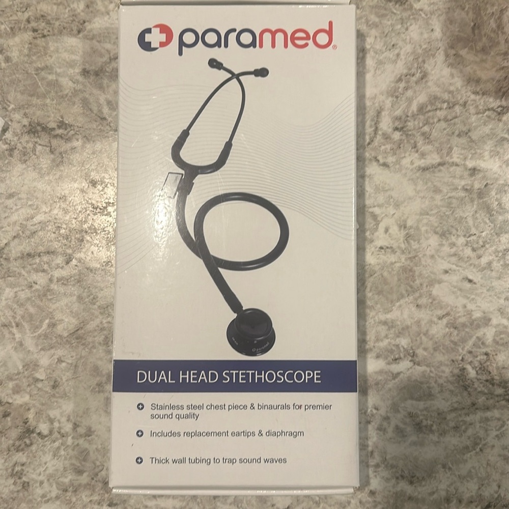 New Paramed dual head black stethoscope